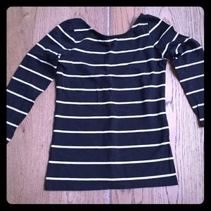 Like new!! Zara scoop back striped shirt